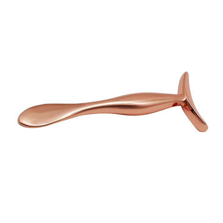 U-förmiger Rose Gold Metall Gesichtskosmetik Essentials Creme Massagestab